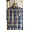 Herr bomulls One - Pocket Plaid Shirt